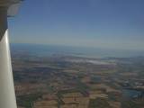 Cádiz aus 8000ft aus dem Eurostar heraus auf dem Streckenflug von Trebujena, entlang des weißen Sandstrandes nach Tarifa, vorbei an Gibraltar über Ronda zurück nach Trebujena.