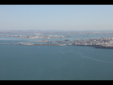 Cádiz - Hafen auf einem Streckenflug mit dem UL in Andalusien, nähe Jerez de la Frontera. Start in Trebujena, entlang der Küste, kilometerlanger Sandstrand bis Tarifa.